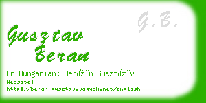 gusztav beran business card